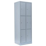Artikelbild 1 für LÜLLMANN Schließfachschrank lichtgrau 520320, 6 Schließfächer 60,0 x 50,0 x 180,0 cm, Artikelnummer 185698