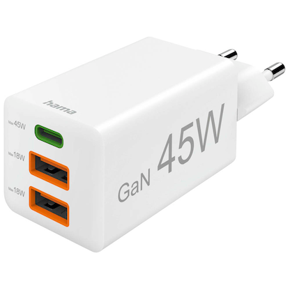 Artikelbild für hama GaN-Ladeadapter weiß, 45 Watt, Artikelnummer 280679