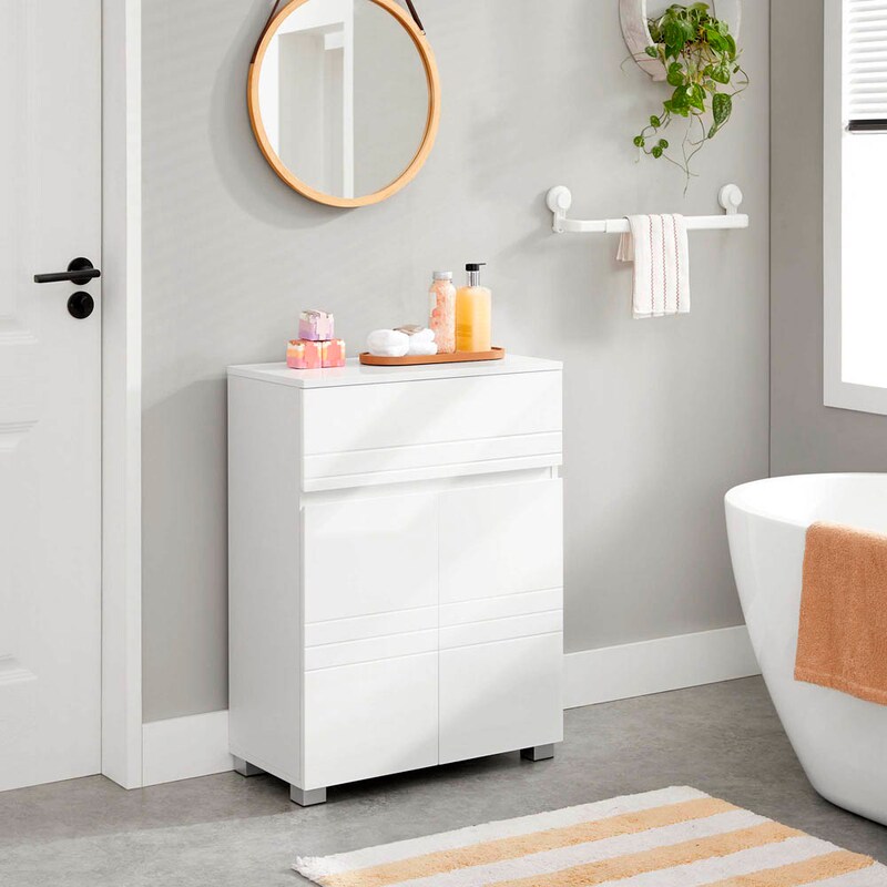 VASAGLE Badschrank weiß 60,0 x 30,0 x 80,0 cm ++ büroplus