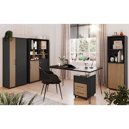 Artikelbild 4 für MÖBELPARTNER Aktenregal Hank schwarz 100,1 x 41,0 x 83,6 cm, 1 St., Artikelnummer 336717