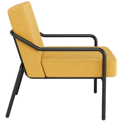 Artikelbild 2 für medso powered by PAPERFLOW Sessel MEDSO M gelb schwarz Stoff 58,0 x 74,3 x 73,6 cm, 1 St., Artikelnummer 522266