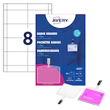 Artikelbild 1 für AVERY Zweckform Namensschilder mit Clip 9,0 x 6,0 cm, 1 Set, Artikelnummer 607232