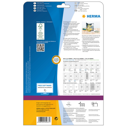 Artikelbild 4 für HERMA DVD-Einleger 5037 weiß, 25 Blatt, Artikelnummer 800639
