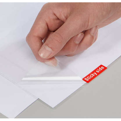 Artikelbild 3 für LMG Sticky Side, non permanent Laminierfolien glänzend für A4 80 micron selbstklebender Rücken, 100 St., Artikelnummer 432494