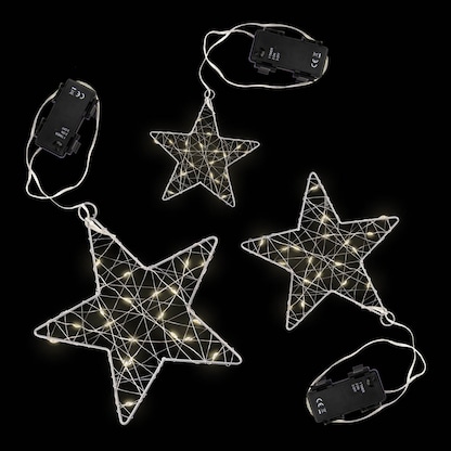 Artikelbild 6 für Idena Metallsterne LED Dekoleuchten weiß, 3 St., Artikelnummer 761922