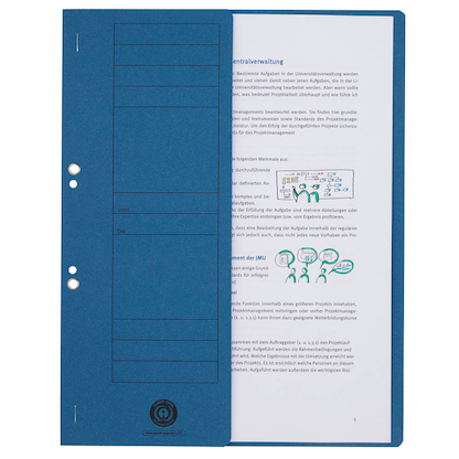 Artikelbild 3 für Ösenhefter Karton blau DIN A4, halber Deckel, 20 St., Artikelnummer 232025