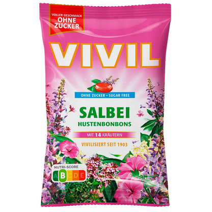 Artikelbild für VIVIL® Salbei ohne Zucker Bonbons 33 St./ 120,0 g, Artikelnummer 149686