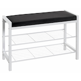 Artikelbild 1 für HAKU Möbel Schuhbank 54343 weiß, schwarz Metall 75,0 cm, Artikelnummer 296869