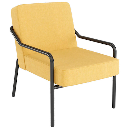 Artikelbild für medso powered by PAPERFLOW Sessel MEDSO M gelb schwarz Stoff 58,0 x 74,3 x 73,6 cm, 1 St., Artikelnummer 522266