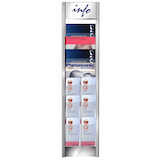 Artikelbild 1 für Kerkmann Wandprospekthalter silber DIN A4 7 Fächern 30,0 x 11,0 x 140,0 cm, 1 St., Artikelnummer 267021