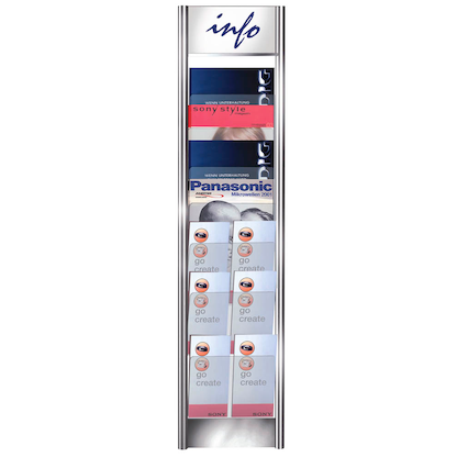 Artikelbild für Kerkmann Wandprospekthalter silber DIN A4 7 Fächern 30,0 x 11,0 x 140,0 cm, 1 St., Artikelnummer 267021