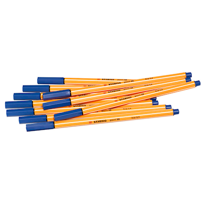 Artikelbild für STABILO point 88 Fineliner blau 0,4 mm, 10 St., Artikelnummer 313023