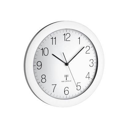 Artikelbild für TFA® Funkwanduhr 60.3512.02 weiß silber Kunststoff, Ø 30,2 cm, Artikelnummer 887683