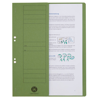 Artikelbild 3 für Ösenhefter Karton grün DIN A4, halber Deckel, 1 St., Artikelnummer 136729