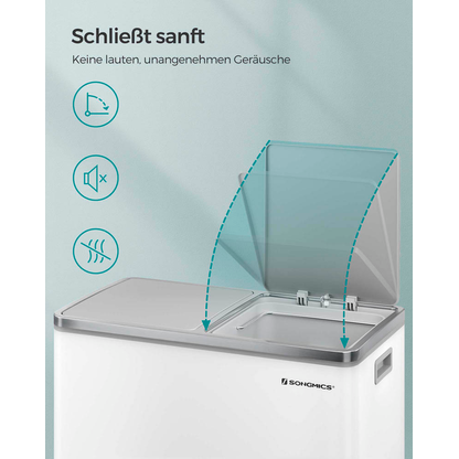 Artikelbild 5 für SONGMICS Mülltrenner 2x 30,0 l weiß, 1 St., Artikelnummer 262267