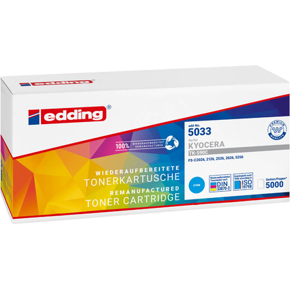 Artikelbild 2 für edding EDD-5033 cyan Toner kompatibel zu KYOCERA TK-590C, Artikelnummer 284758