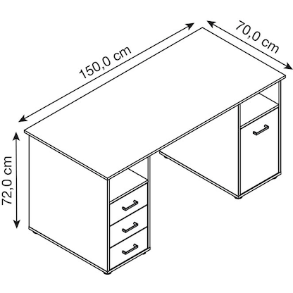 Artikelbild 3 für MÖBELPARTNER Niels light Schreibtisch pistazie rechteckig, Wangen-Gestell grün 150,0 x 70,0 cm, Artikelnummer 172548