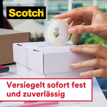 Artikelbild 2 für 12 + 2 GRATIS: Scotch Crystal Klebefilm kristall-klar 19,0 mm x 33,0 m 12 Rollen + GRATIS 2 Rollen, Artikelnummer 204366