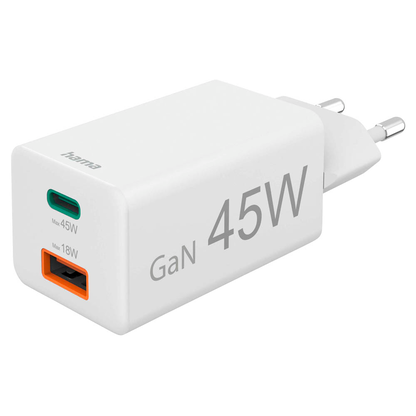 Artikelbild für hama GaN-Ladeadapter weiß, 45 Watt, Artikelnummer 280663