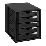 Artikelbild 1 für HAN Schubladenbox System-Box schwarz 1450-13D, DIN A4 mit 5 Schubladen, 1 St., Artikelnummer 359000