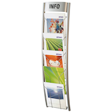 Artikelbild 1 für Kerkmann Wandprospekthalter alu DIN A4 5 Fächern 27,5 x 11,5 x 90,0 cm, 1 St., Artikelnummer 287122