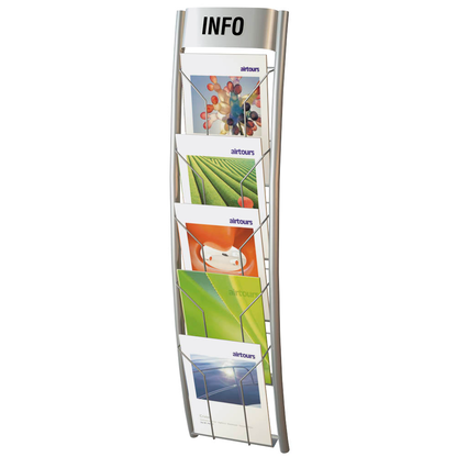 Artikelbild für Kerkmann Wandprospekthalter alu DIN A4 5 Fächern 27,5 x 11,5 x 90,0 cm, 1 St., Artikelnummer 287122