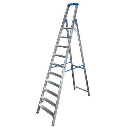 Artikelbild für KRAUSE Stehleiter einseitig STABILO silber 10 Stufen, H: 325,0 cm, Artikelnummer 569038