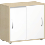 Artikelbild 1 für geramöbel Schiebetürenschrank Flex, S-382501-AW ahorn, weiß 1 Fachboden 80,0 x 40,0 x 75,2 cm, Artikelnummer 879128