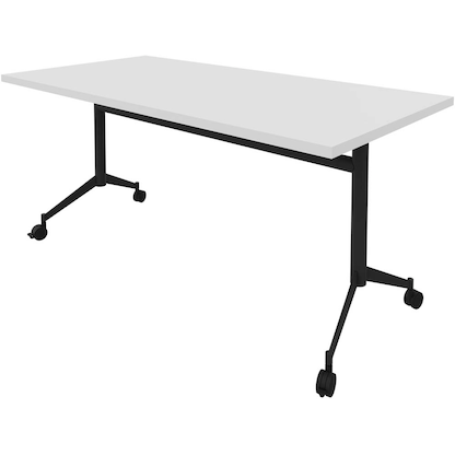 Artikelbild für Quadrifoglio Mehrzwecktisch Pop-up weiß, dunkelgrau rechteckig, T-Fuß-Gestell grau, 160,0 x 80,0 x 74,0 cm, Artikelnummer 279853