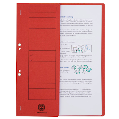 Artikelbild 3 für Ösenhefter Karton rot DIN A4, halber Deckel, 1 St., Artikelnummer 136731