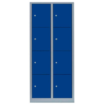 Artikelbild 2 für LÜLLMANN Schließfachschrank enzianblau, lichtgrau 523421, 8 Schließfächer 80,0 x 50,0 x 180,0 cm, Artikelnummer 186286