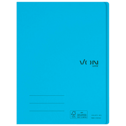Artikelbild 4 für VON LEITZ Schnellhefter Karton hellblau DIN A4, 1 St., Artikelnummer 669677