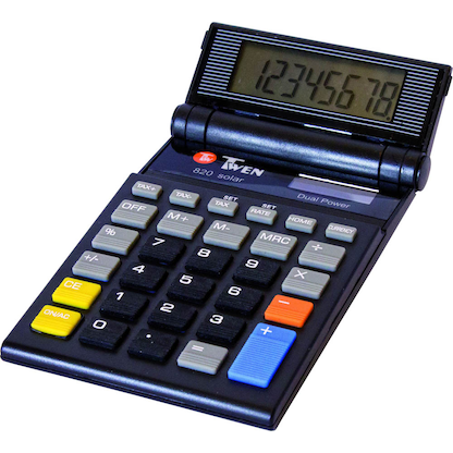Artikelbild für TWEN 820 S Taschenrechner schwarz, Artikelnummer 595696