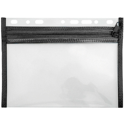 Artikelbild für VELOFLEX Reißverschlussbeutel VELOBAG® DIN A5 transparent/schwarz 0,3 mm, 1 St., Artikelnummer 474676