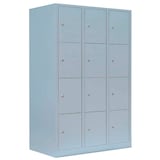 Artikelbild 1 für LÜLLMANN Schließfachschrank lichtgrau 523430, 12 Schließfächer 118,5 x 50,0 x 180,0 cm, Artikelnummer 186417