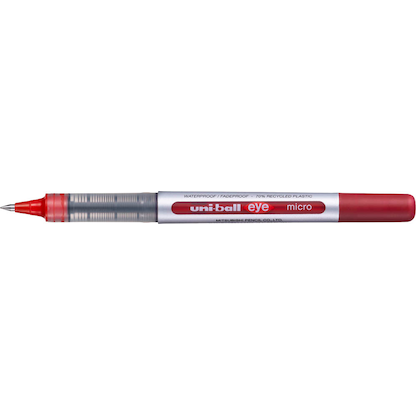 Artikelbild 3 für uni-ball eye micro UB-150E Tintenroller silber 0,2 mm, Schreibfarbe: rot, 12 St., Artikelnummer 473322
