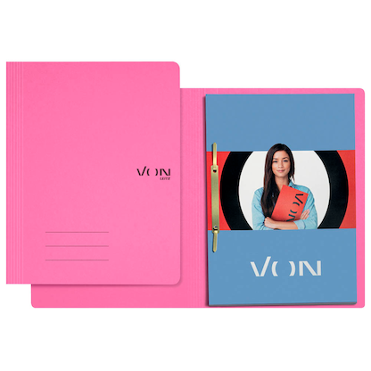 Artikelbild 7 für VON LEITZ Schnellhefter Karton fuchsia DIN A4, 1 St., Artikelnummer 669576