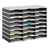Artikelbild 1 für styro Sortierstation Styrodoc grau/schwarz mit 24 Fächern, Artikelnummer 435800