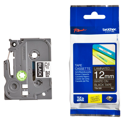 Artikelbild für brother Schriftband TZe-335 TZE335, 12 mm, weiß auf schwarz, 1 St., Artikelnummer 784868
