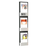 Artikelbild 1 für Kerkmann Wandprospekthalter First silber DIN A4 3 Fächern 26,0 x 6,5 x 120,0 cm, 1 St., Artikelnummer 473443