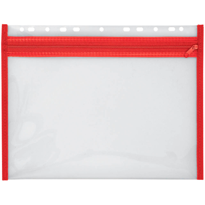 Artikelbild für VELOFLEX Reißverschlussbeutel VELOBAG® DIN A4 transparent/rot 0,3 mm, 1 St., Artikelnummer 474726