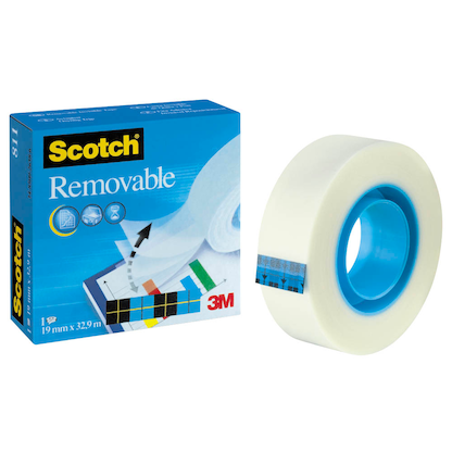 Artikelbild für Scotch Removable Klebefilm matt 19,0 mm x 33,0 m 1 Rolle, Artikelnummer 230979