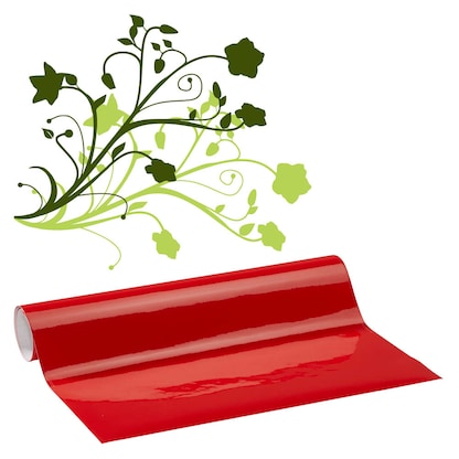 Artikelbild für plottiX Vinylfolie permanent rot 31,5 cm x 1,0 m, 1 Rolle, Artikelnummer 266277