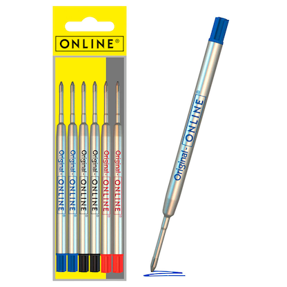 Artikelbild für ONLINE® 70007 Kugelschreiberminen M Farbsortiert, 6 St., Artikelnummer 283897