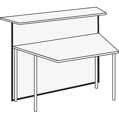 Artikelbild 6 für Kerkmann Anbautheke gerade, weiß, nussbaum 140,0 x 92,0 x 108,0 cm, Artikelnummer 261661