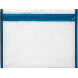 Artikelbild 1 für VELOFLEX Reißverschlussbeutel VELOBAG® DIN A4 transparent/blau 0,3 mm, 1 St., Artikelnummer 474759