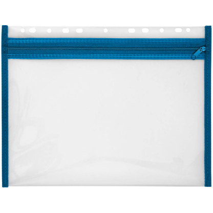 Artikelbild für VELOFLEX Reißverschlussbeutel VELOBAG® DIN A4 transparent/blau 0,3 mm, 1 St., Artikelnummer 474759