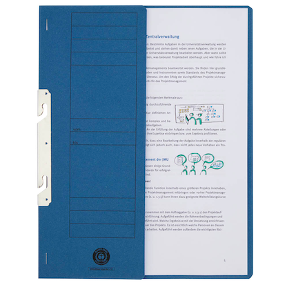 Artikelbild 3 für Einhakhefter Karton blau DIN A4, halber Deckel, 20 St., Artikelnummer 234724
