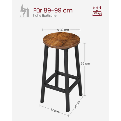 Artikelbild 8 für VASAGLE Barhocker LBC32X braun, 2 St., Artikelnummer 263067