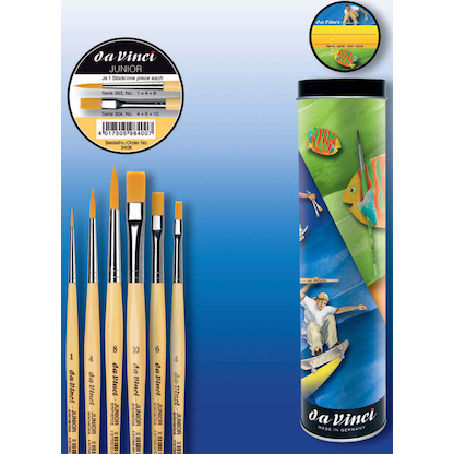 Artikelbild für da Vinci JUNIOR Pinsel-Set Größe 1, 4, 4, 6, 8, 10, 6-teilig, Artikelnummer 346474